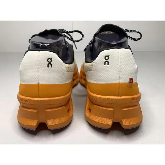 Women's ON CLOUDMONSTER Size 8.5 Fawn Turmeric Orange White Running Shoes P152 - Picture 4 of 14